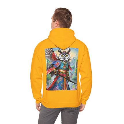Cyberpunk Samurai Owl – Heavy Blend™ Hooded Sweatshirt