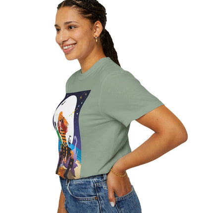 Moonlit Pirate Halloween Unisex Garment-Dyed T-shirt