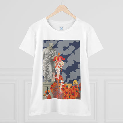 Rococo Grandeur Women's Midweight Cotton Tee – Opulent Elegance & Theatrical Charm