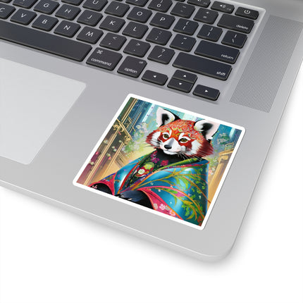 Cybernetic Red Panda Kiss-Cut Stickers (4 Sizes)