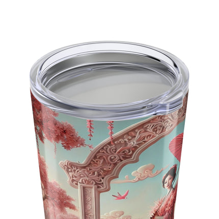 Petals, Porcelain, and Flamingos Tumbler 20oz
