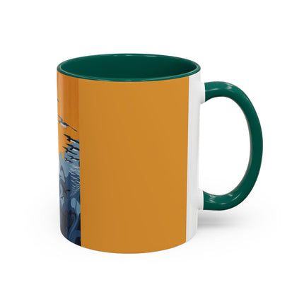 Falcon Mistress Colorful Mugs – Art Deco Majesty & Mythic Freedom