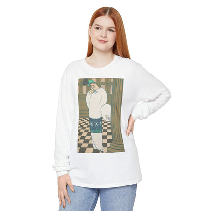 Les Hermines by Georges Lepape Garment-dyed Long Sleeve T-Shirt