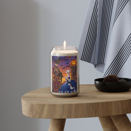 🎃💙 The Pumpkin Lantern Courtship Scented Soy Candle – Romantic Halloween Elegance