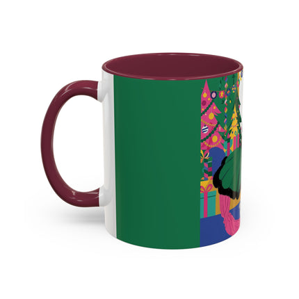 🎄🎁 The Emerald Christmas Belle Colorful Mug – Colorful Holiday Fashion Fantasy