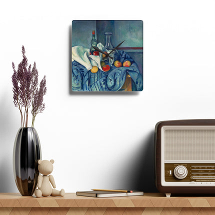 The Peppermint Bottle by Paul Cézanne Acrylic Wall Clock, Round and Square
