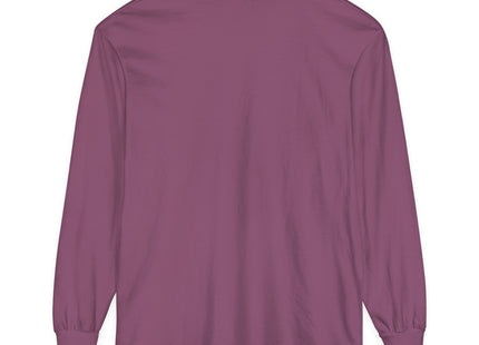 Woman with Bookmark and Book Garment-dyed Long Sleeve T-Shirt