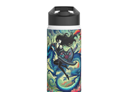 Mystic Guardian of the Sky Stainless Steel Water Bottle, Standard Lid