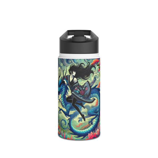 Mystic Guardian of the Sky Stainless Steel Water Bottle, Standard Lid