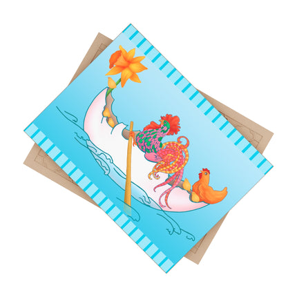 A Rooster's Seafaring Adventure Ceramic Tile