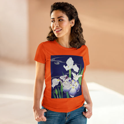 Irises by Kogyo Tsukioka Women's Midweight Cotton Tee