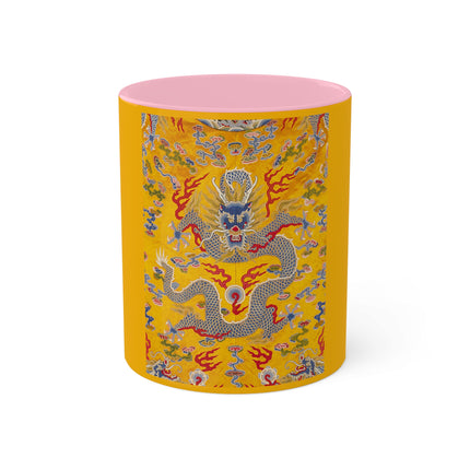 The Imperial 12-Symbol Robe, A Dragon's Regalia Colorful Mugs, 11oz