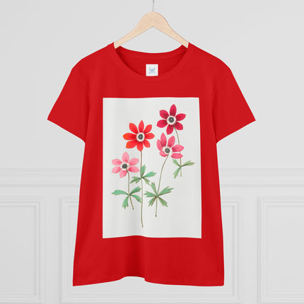 Women's Anemone Print Midweight Cotton Tee