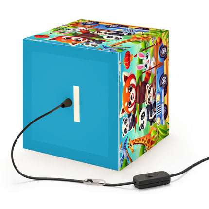 🦒🚙 The Safari Friends on the Move Light Cube Lamp – Adventure, Friendship & Sunny Fun
