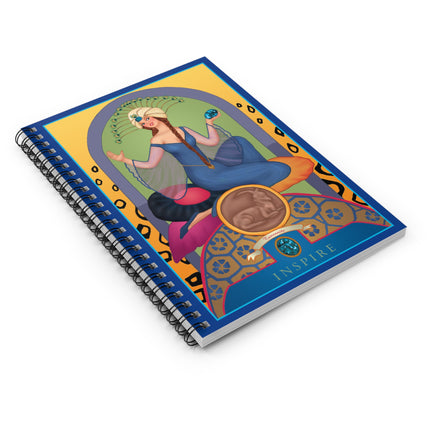December & Tanzanite (from the Gem Series) by Sofia Chiostri Spiral Notebook - Ruled Line