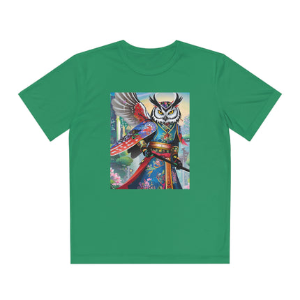 Cyberpunk Samurai Owl Youth Competitor Tee