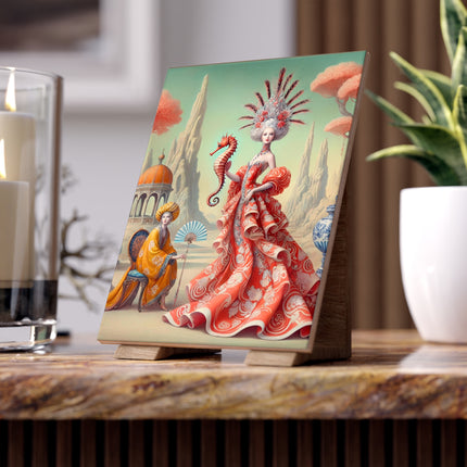 The Seahorse Court Ceramic Tile