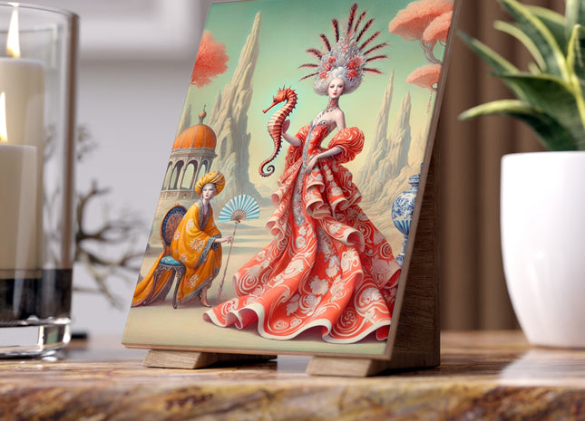 The Seahorse Court Ceramic Tile