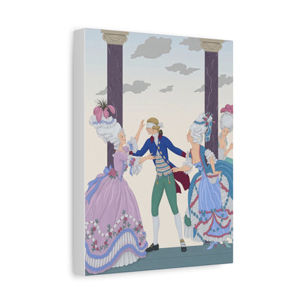 🎭🌸 Blindman’s Bluff Placemat – Rococo Courtship Whimsy
