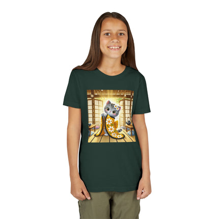 Playful Kitten in the Tea Room Youth Short Sleeve Tee