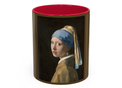 Girl with a Pearl Earring by Johannes Vermeer Colorful Mugs (11oz, 15oz)