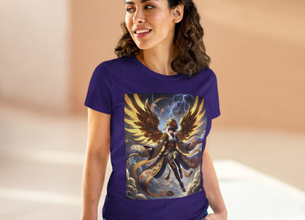 Valkyrie Descending Through Storm Women's Midweight Cotton Tee