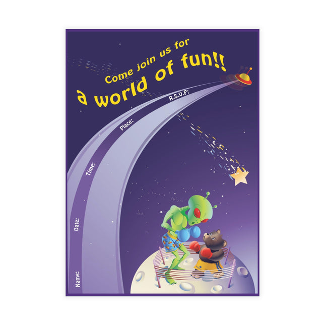 Cosmic Clash Party Invitations (envelopes included)