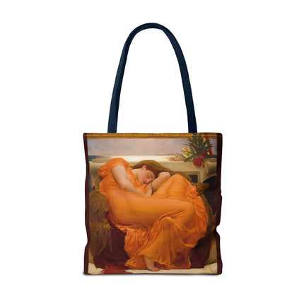 Flaming June by Frederic Leighton Tote Bag (AOP)