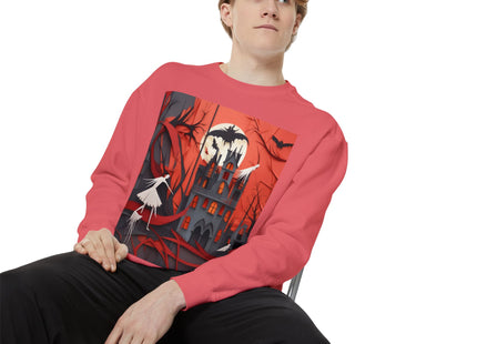 Halloween Night Scene Unisex Garment-Dyed Sweatshirt