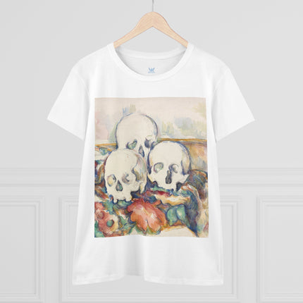 The Three Skulls by Paul Cézanne Women's Midweight Cotton Tee