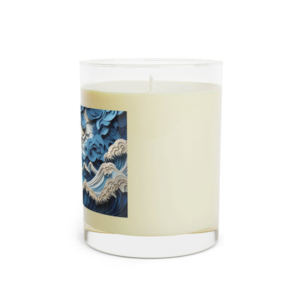 Dramatic Ocean with Crashing Waves Scented Candle - Full Glass, 11oz - The White Tea & Fig, The Lavender & Sage, and The Ocean Mist & Moss