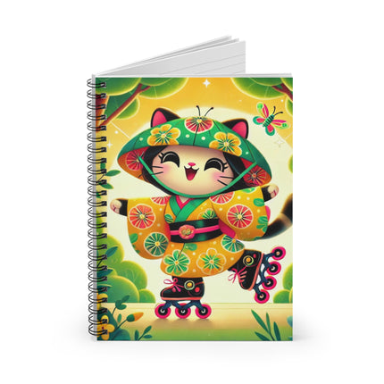 Firefly Dance on Wheels Spiral Notebook - Ruled Line