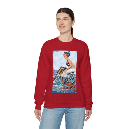 Playful Waves and Fashion Follies Heavy Blend™ Crewneck Sweatshirt
