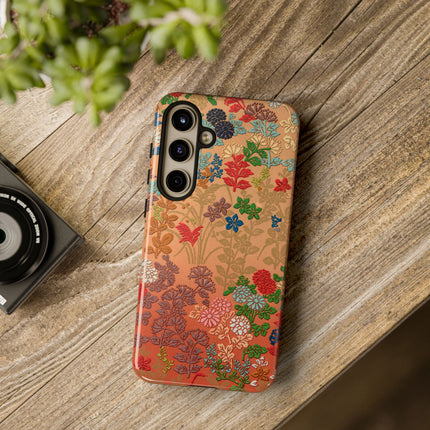 Ornamental Japanese Flower Pattern Phone Cases