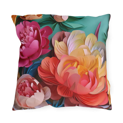 Peonies in Full Bloom Outdoor Pillows