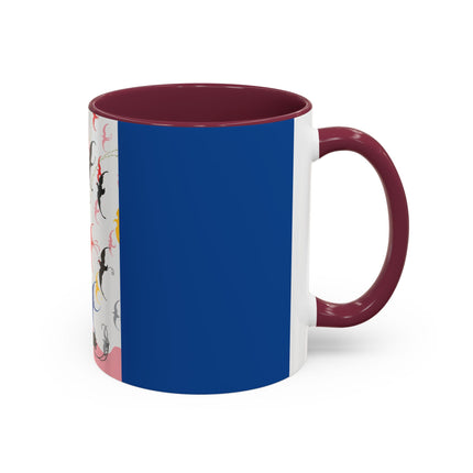 Flight of the Songbirds Colorful Mugs – Theatrical Whimsy & Colorful Harmony