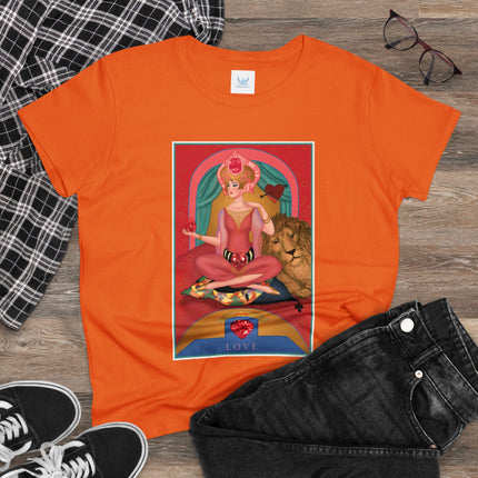 July & Ruby (from the Gem Series) by Sofia Chiostri Women's Midweight Cotton Tee