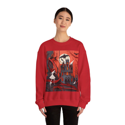 Halloween Night Scene Unisex Heavy Blend™ Crewneck Sweatshirt