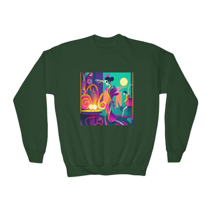 Dance of the Skeleton Ballerinas Youth Crewneck Sweatshirt
