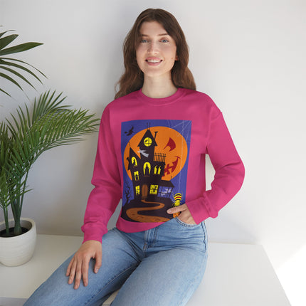 Halloween Night at the Haunted House Unisex Heavy Blend™ Crewneck Sweatshirt