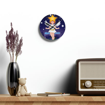 Celestial Magic Acrylic Wall Clock, Round and Square