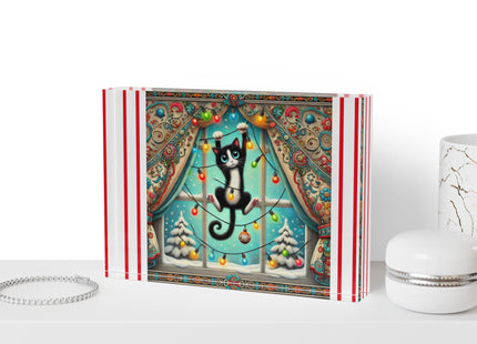 Mischief in Tinselland Acrylic Art Block