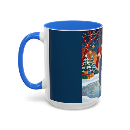 ⛸️🎄 The Christmas Skating Pavilion Colorful Mug – Art Deco Holiday Fantasy