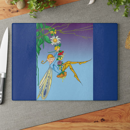 A Fairy's Delight Glass Cutting Board