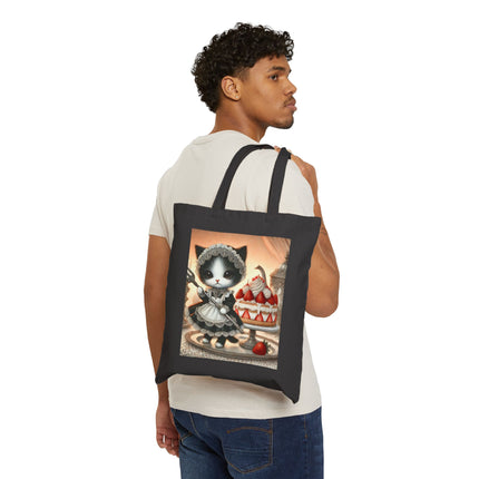 The Patisserie Kitten Cotton Canvas Tote Bag – Sweet Charm & Storybook Delight