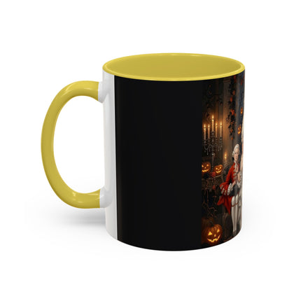 🌙🎃 The Moonlit Pumpkin Parlor Colorful Mug – Elegant Halloween Charm