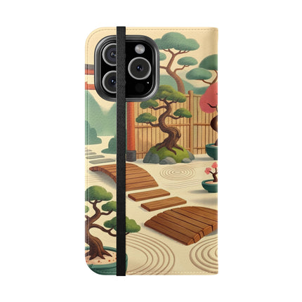 🏹🌸 Archer Kitten in the Zen Garden Flip Case – Focus, Whimsy & Zen Balance