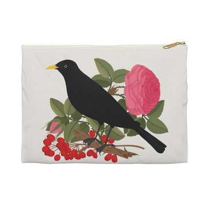 Blackbird & Rose Accessory Pouch – Timeless Beauty & Elegant Charm
