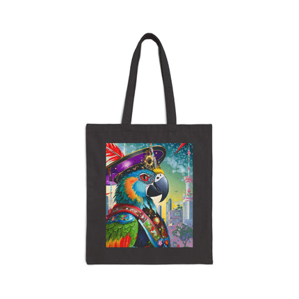 Tech Plumes Cotton Canvas Tote Bag