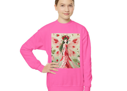 Strawberry Fairy Delight Youth Crewneck Sweatshirt